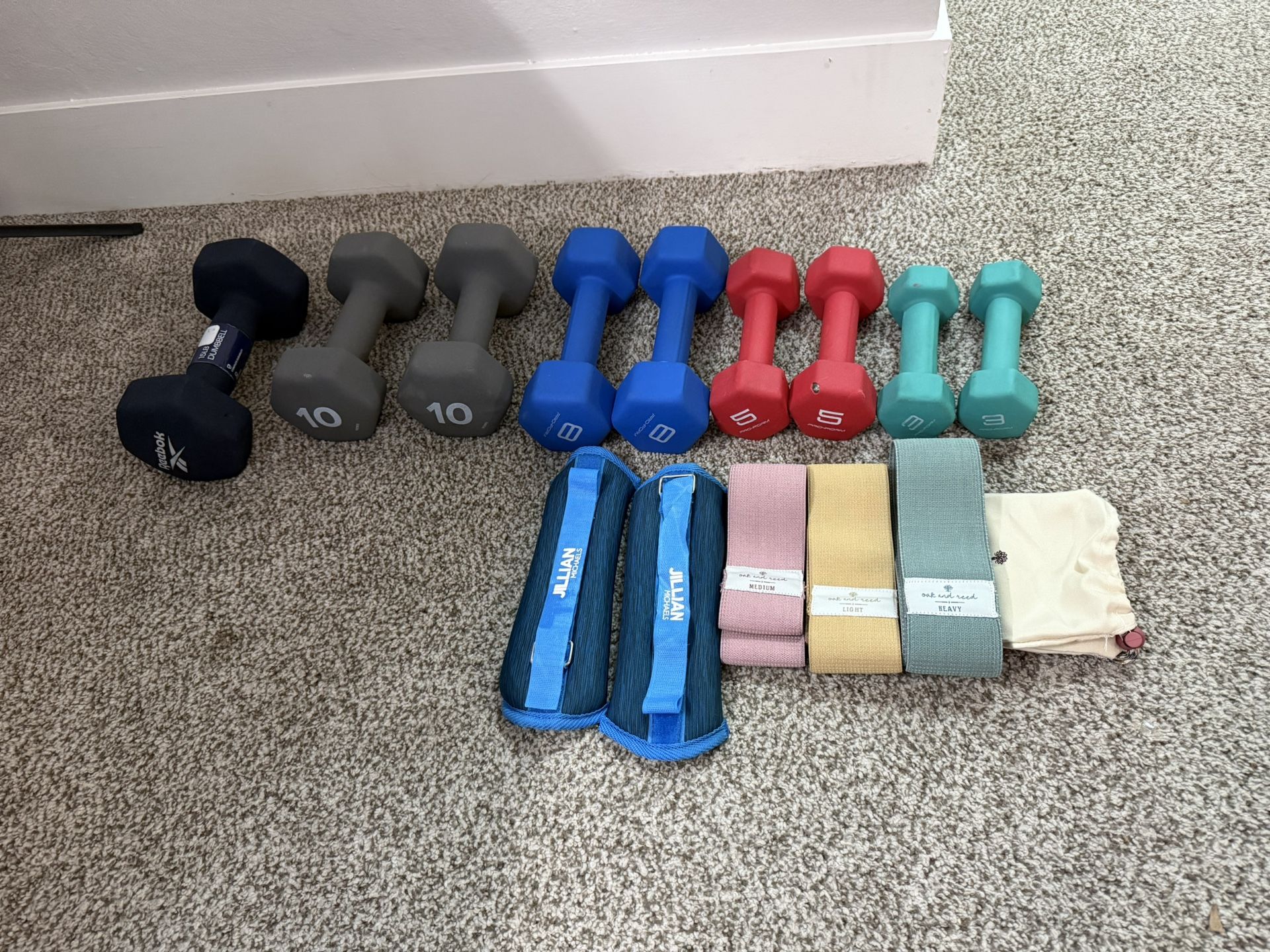 Full Home Workout Set – Dumbbells, Resistance Bands & Ankle Weights