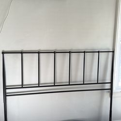 Queen Black Iron Headboard