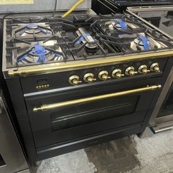 Hallmen 36” Dual Fuel Gas Range 