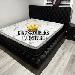 NEW KING BED FRAME WITH MATTRESS 