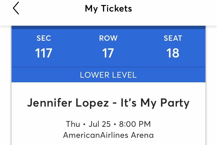 2 Jlo tickets for sale. $200 each. Good seats.