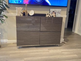 Espresso Media Stand & Storage