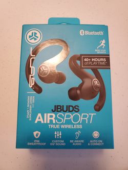 JLab Jbuds AirSport True Wireless Bluetooth Headphones 