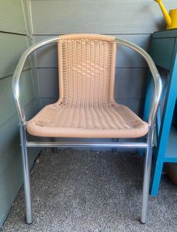Woven Cafe Chair with Aluminum Frame