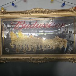 BUDWEISER CLIDESDALE BAR MIRROR 