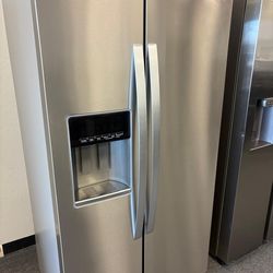 WHIRLPOOL STAINLESS STEEL SIDE BY SIDE FREEZER REFRIGERATOR