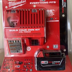 Milwaukee M18 18-Volt Lithium-Ion XC Starter Kit with One 5.0Ah Battery and Charger