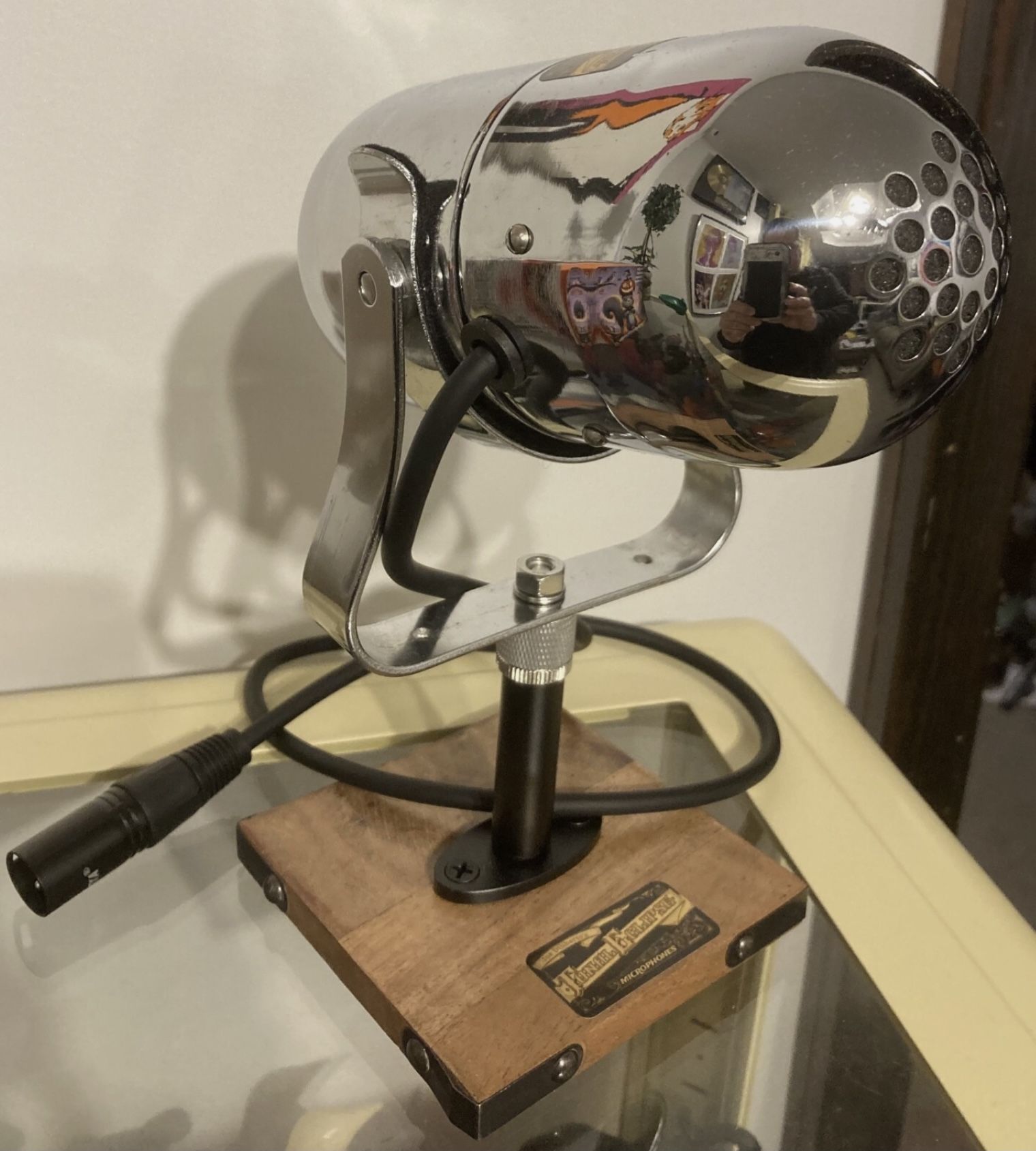 Custom Made Chrome Dynamic Microphone One Of A Kind Vintage And HUGE...PLZ READ!