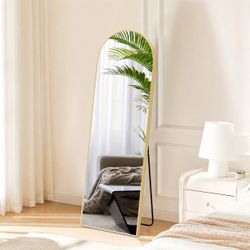 New in Box Gold Arched Full Length Mirror with Stand