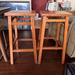 Solid Cherry Wood Bar Stool