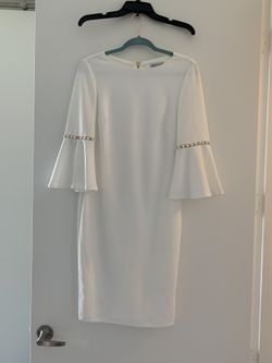 Norman Marcus Size 6 White Sheath Dress