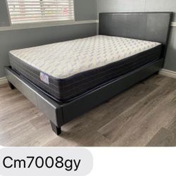 Gray Queen Bed With Nice Orthopedic Supreme Mattress Included 📍 