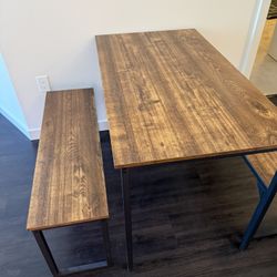 Dining Table with Bench Small