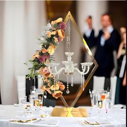 Metal Creative Diamond Candle Holder European Wedding Romantic Candle Holder Wes