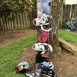 Women’s K2 154cm Snowboard And Burton Boots