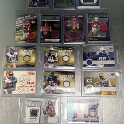 NFL Jersey Patch Cards Lot 