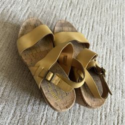Kork Wedge Sandals, Size 8