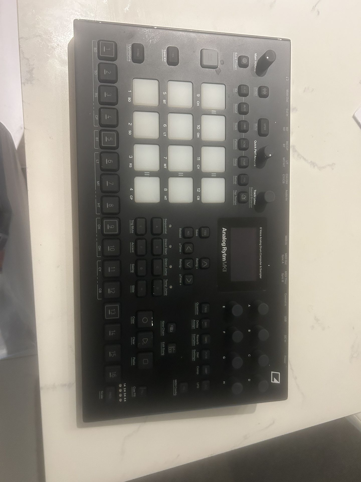 Used Elektron Analog Rytm MKII 8-voice Analog Drum Computer and Sampler