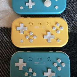 Two 8Bitdo Lites + 8Bitdo Lite 2 + 8Bitdo Bluetooth 2.0 Receiver 