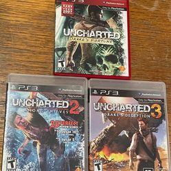PS3 Uncharted trilogy 1 2 & 3