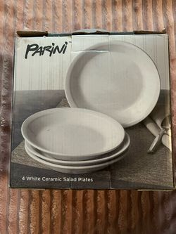 White Ceramic Salad Plates