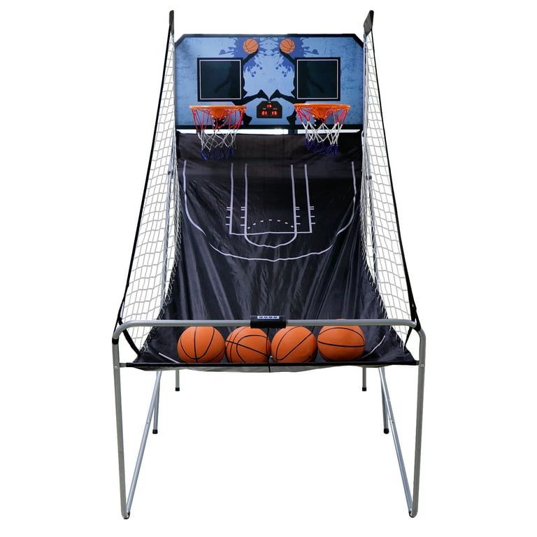 Foldable Indoor Basketball Arcade Game Machine 2 Players W/ 4 Balls
