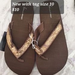 Brown Flip Flops