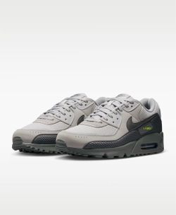 Nike Air Max 90 Premium 'Light Smoke Grey Volt' Size 12 – Brand New