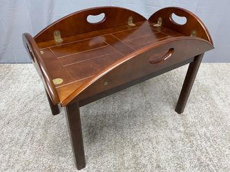 BOMBAY COMPANY Mahogany Finish Butler Tray Coffee Table