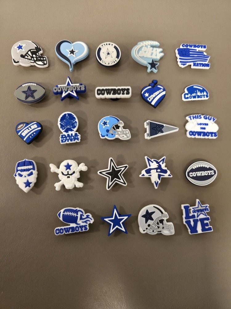 Lot Of 24 Cowboys Shoe Charms