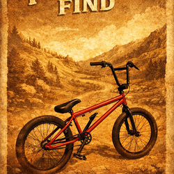 Red BMX Freestyle Bike 20” Street Park Rider Clean Condition