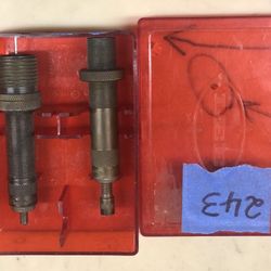 used LEE .243 cal. reloading dies, (2) die set