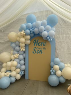 Baby Shower Arch Backdrop | Layered Wood Arch, Custom Lettering