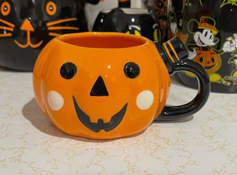 Hyde & Eek! Jack-O-Lantern Decorative Mug Pumpkin Top Hat Small Cup Halloween