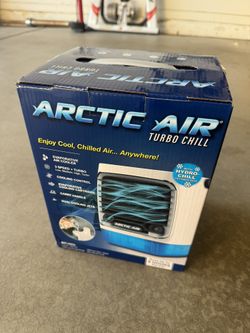 NEW - ARCTIC AIR Turbo Chill Desktop Evaporative Space Cooler with LED Nightlight