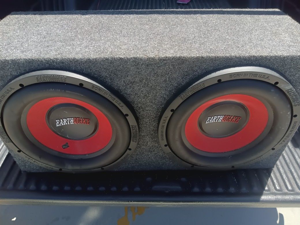 Earthquake 12" Dual Subwoofer On Enclosure