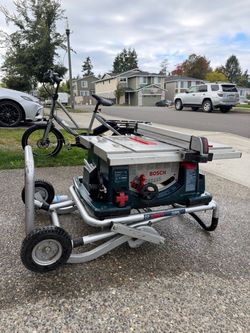 Bosch 4100 10″ Table Saw with Gravity-Rise Rolling Stand