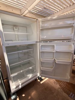 White Whirlpool fridge