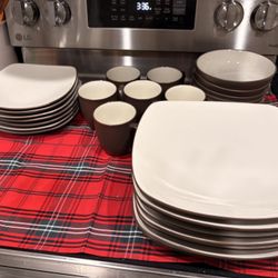 Noritaki Colorwave Dishes Chocolate Brown Stoneware 