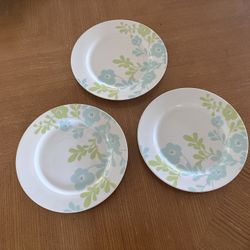 Three-Piece Floral Salad Plates 