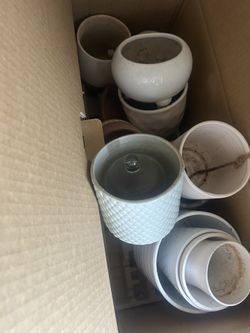 Assorted Box Of Pots