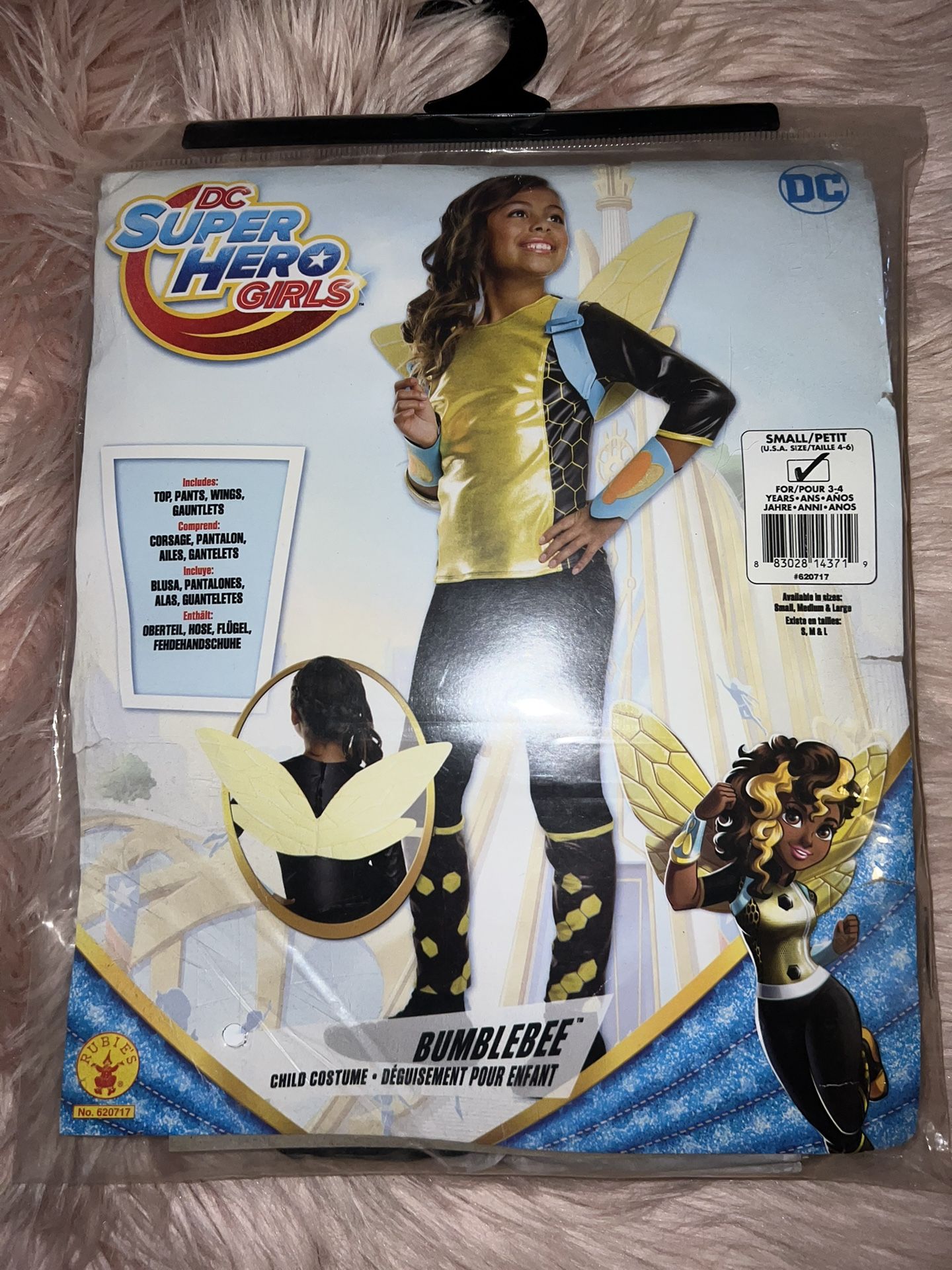 Girls DC Super Hero Bumblebee Costume/Small Size (4-6)