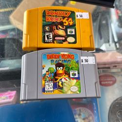 Donkey Kong 64 & Diddy Kong Racing • $50 EACH • TRADE INS WELCOME
