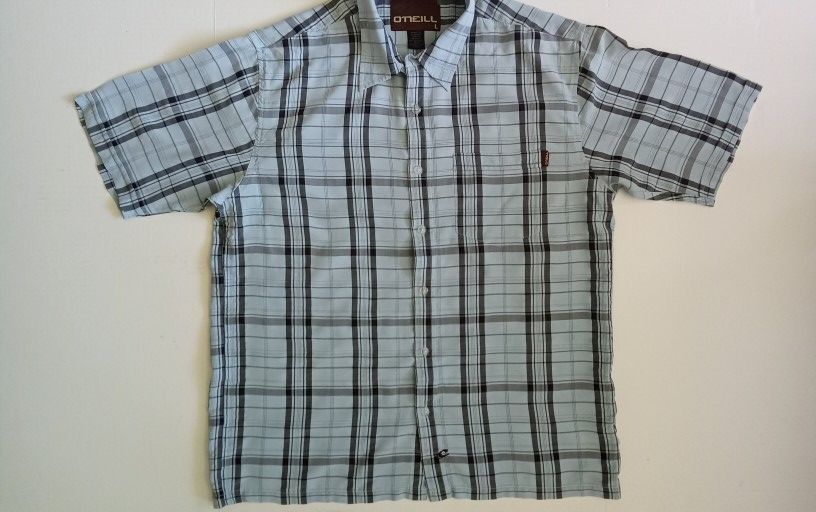 O'Neill Men's Blue Plaid Button Down Shirt