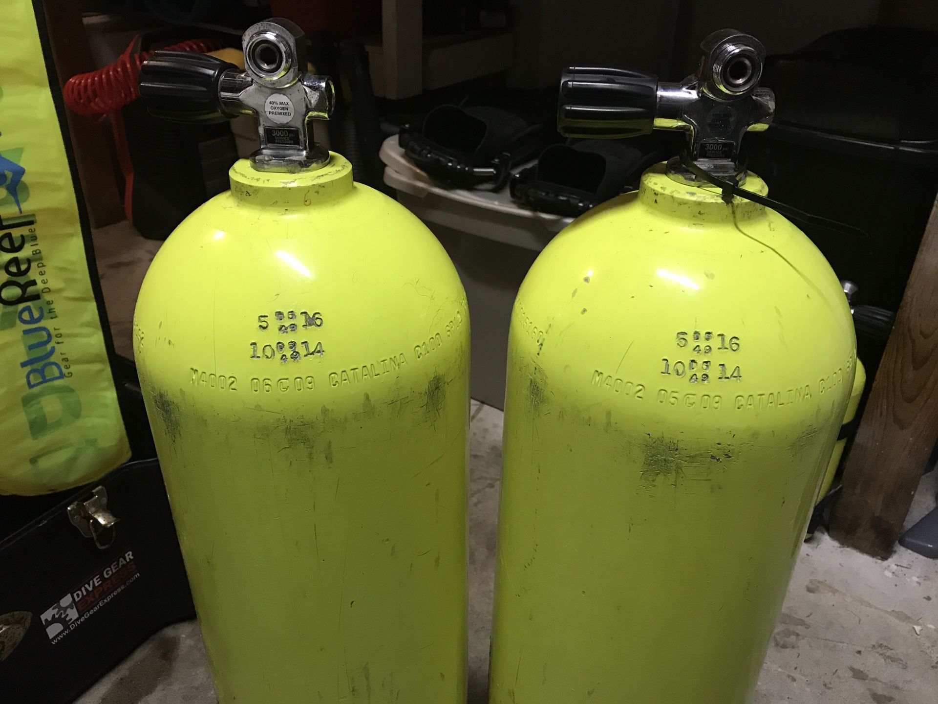 100 aluminum scuba diving tank