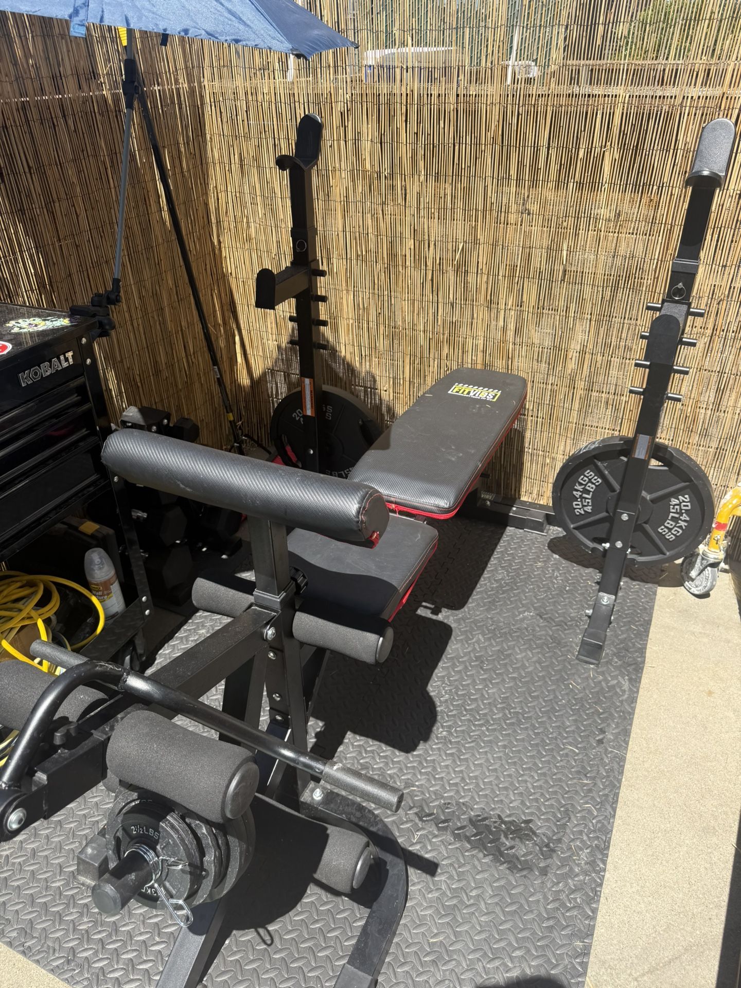 Weight Bench And Weights