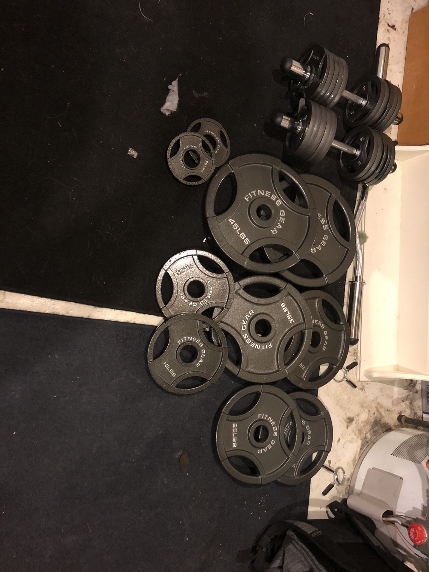 Weight set and bench