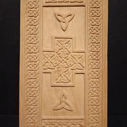 Hand Carved Celtic Style Woodblock 