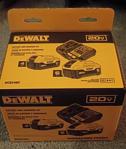 DEWALT 20V MAX Battery 6A and 4Aand Charger