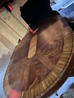 Oval Wooden Table